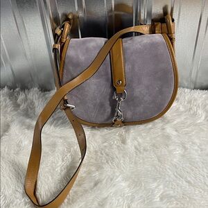 Michael Kors Brown and purple suede Crossbody Bag
